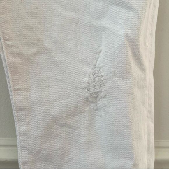 AG Ex-Boyfriend Slouchy Slim Straight Leg Jeans White Size 32 NWT - Picture 10 of 11